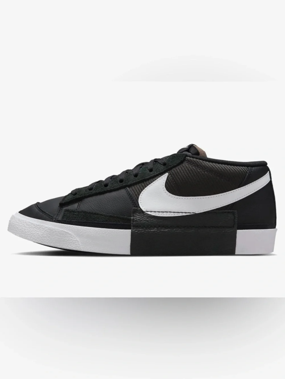 Nike Blazer Low Pro Club Men’s Swoosh Sneaker Black & White size 12